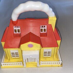 Vintage Blue Box Toys Tiny Dreams Carry Along Country School House ONLY